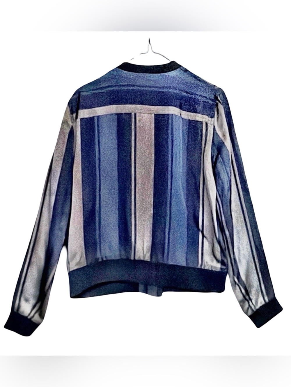 Nordstrom Collection Silk Striped
Bomber Jacket | Luxe Twill | Modern Classic - Picture 2 of 10